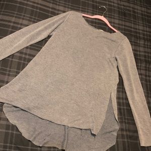 Grey/navy knit back top